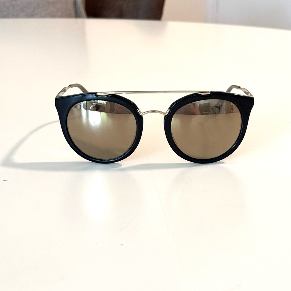 Prada Black and Gold Sunglasses